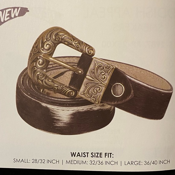 NWT Myra Bag Leather and Hair on Hide Belt. Black and White. - Picture 2 of 8